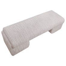 Ivory Varo Ottoman Bench